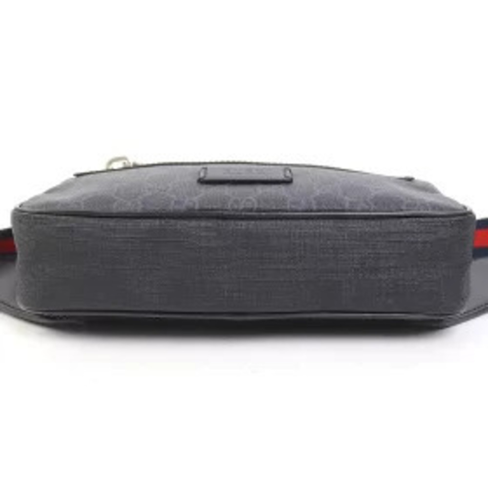Gucci Soft GG Supreme Belt Bag Black Gray Web Hip Crossbody Plus CANVAS - Picture 7 of 13